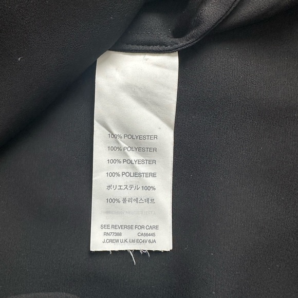 00 J.Crew black tuxedo blouse - Picture 4 of 5